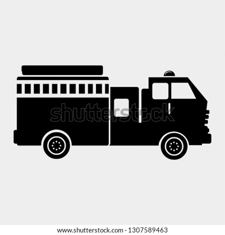 fire truck icon vector illustration