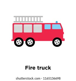 Fire truck icon vector isolated on white background, Fire truck transparent sign , disaster symbols