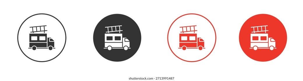 Icono de camión de bomberos. diseño de Vector de Web
