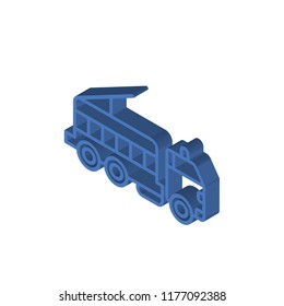 Fire truck isometric left top view 3D icon
