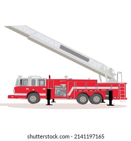 A fire truck is a large vehicle which carries firefighters and equipment for putting out fires.