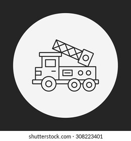 Fire truck line icon