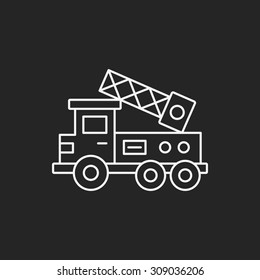 Fire truck line icon