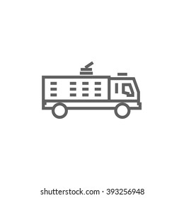 Fire truck line icon.