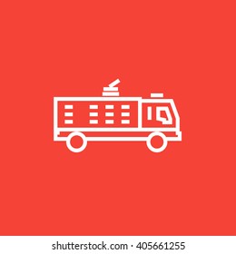 Fire truck line icon.