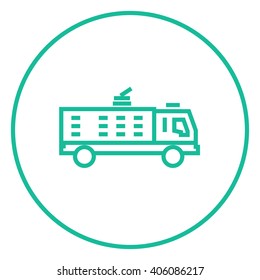 Fire truck line icon.