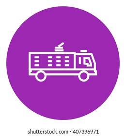 Fire truck line icon.