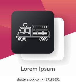 Fire truck line icon