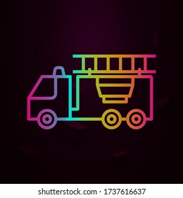 Fire truck nolan icon Simple thin line, outline vector of Firefighter icons for ui and ux, website or mobile application