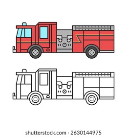 Fire truck Rescue equipment icon isolated on white background
