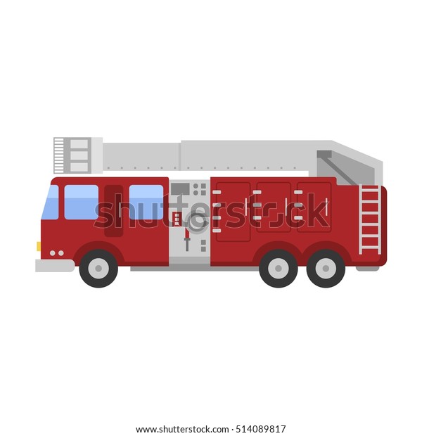 Fire truck safety department and fire truck siren\
transport vector