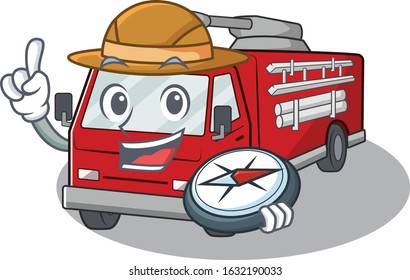 Fire truck stylized Explorer having a compass