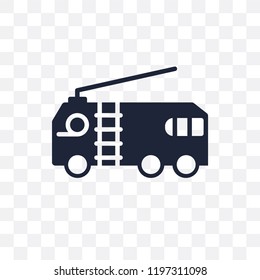 Fire truck transparent icon. Fire truck symbol design from Transportation collection.