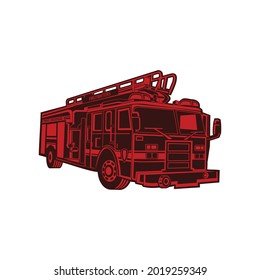 fire truck vector design isolated on white background.