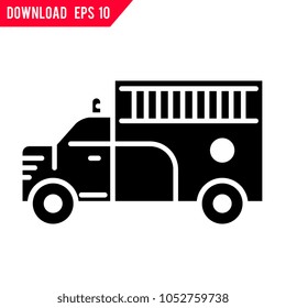 Fire Truck vector icon