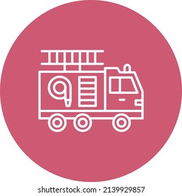 Fire Truck vector icon. Can be used for printing, mobile and web applications.
