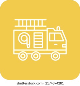 Fire Truck vector icon. Can be used for printing, mobile and web applications.
