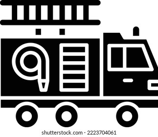 Icono vectorial de Camión de Fuego. Se puede usar para imprimir, móviles y aplicaciones web.