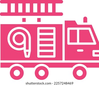 Fire Truck vector icon. Can be used for printing, mobile and web applications.