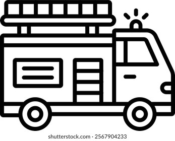 Fire Truck vector icon. Can be used for printing, mobile and web applications.