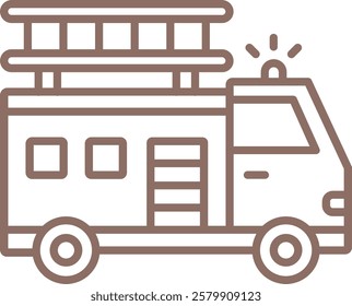 Fire Truck vector icon. Can be used for printing, mobile and web applications.