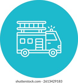 Fire Truck vector icon. Can be used for printing, mobile and web applications.
