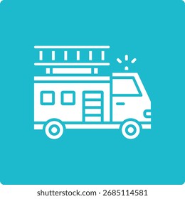 Fire Truck vector icon. Can be used for printing, mobile and web applications.