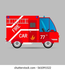 Fire truck. Vector illustration