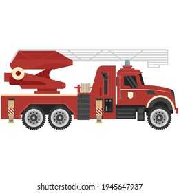 Fire truck vector isolated on white background