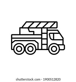 Fire Truck vehicle line icon