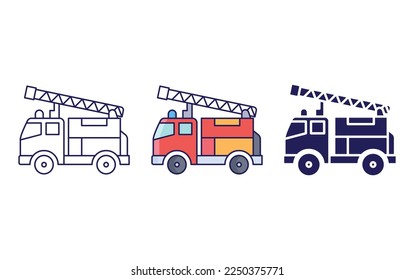 Fire truck vehicles icon  vector illustration