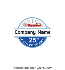 fire trucks anniv logo, sample company logo, a simple vector design