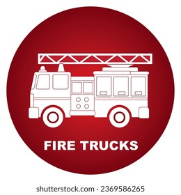 Fire trucks icon vector illustration symbol design