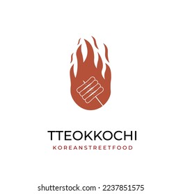 Logo de la ilustración vectorial de Tteokbokki Fire