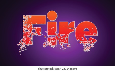 Fire Typography T-shirt Design And Notebook Cover Design