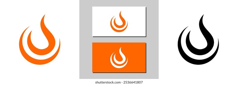 Icono de signo de vapor de fuego logo blanco y negro