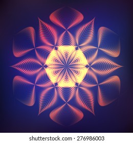 Fire vector abstract shining flower