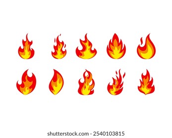 Fire Vector Art Element Set