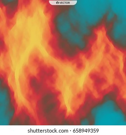 Fire Vector Background. Mosaic. Abstract Mesh Illustration. Design Template.