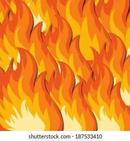 Fire vector background template. 
