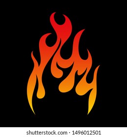 Fire vector can be used for logos, tattoos, icons, artwork, stickers, t-shirts, brands, and others.