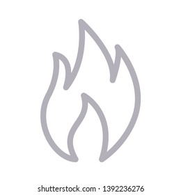 fire vector color line icon