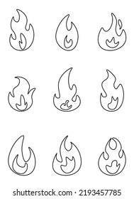 ilustración de diseño de vector de incendio aislada en fondo blanco