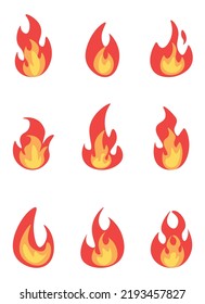 fire vector design illustration isolated on white background