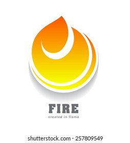 Fire vector design template. Can be used for logo or sport icon.