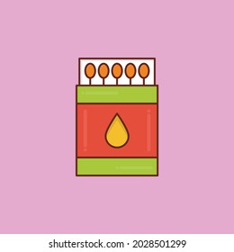 fire vector flat color icon