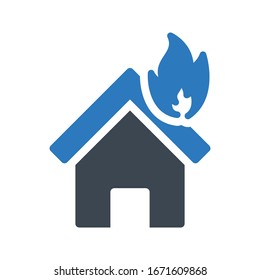 icono de color de glifo vector de fuego 