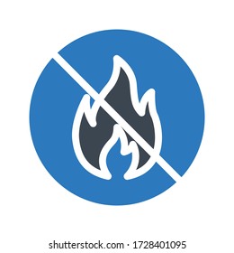 icono de color de glifo vector de incendio 
