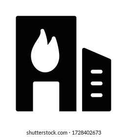 fire vector glyph flat icon 