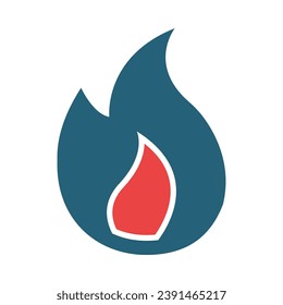 Fire Vector Glyph Two Color Icon For Personal And Commercial Use.
